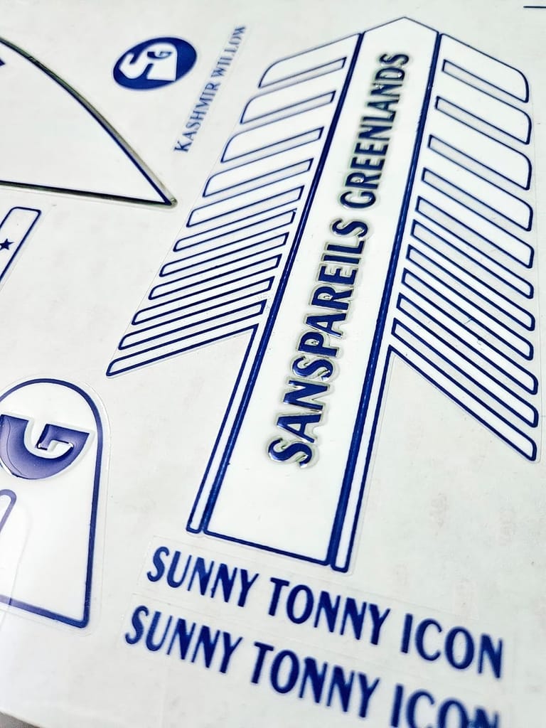 VR3 INTERNATIONAL | Cricket Bat Sticker 3D Embossed English Willow Fiber Tape Sports Accessories Protection, STC White