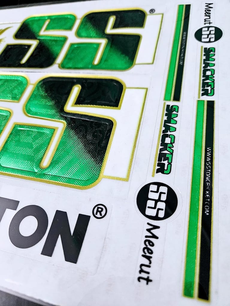 VR3 INTERNATIONAL | 3D DIGITAL SMCKR Edition | English Willow | Digital Embossed Cricket Bat Sticker | Green