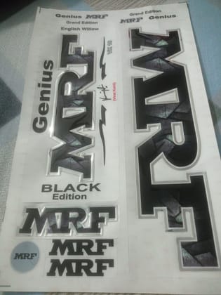 VR3 INTERNATIONAL | MRF DIGITAL 3D Embossed Bat Sticker&nbsp;&nbsp;(Black)