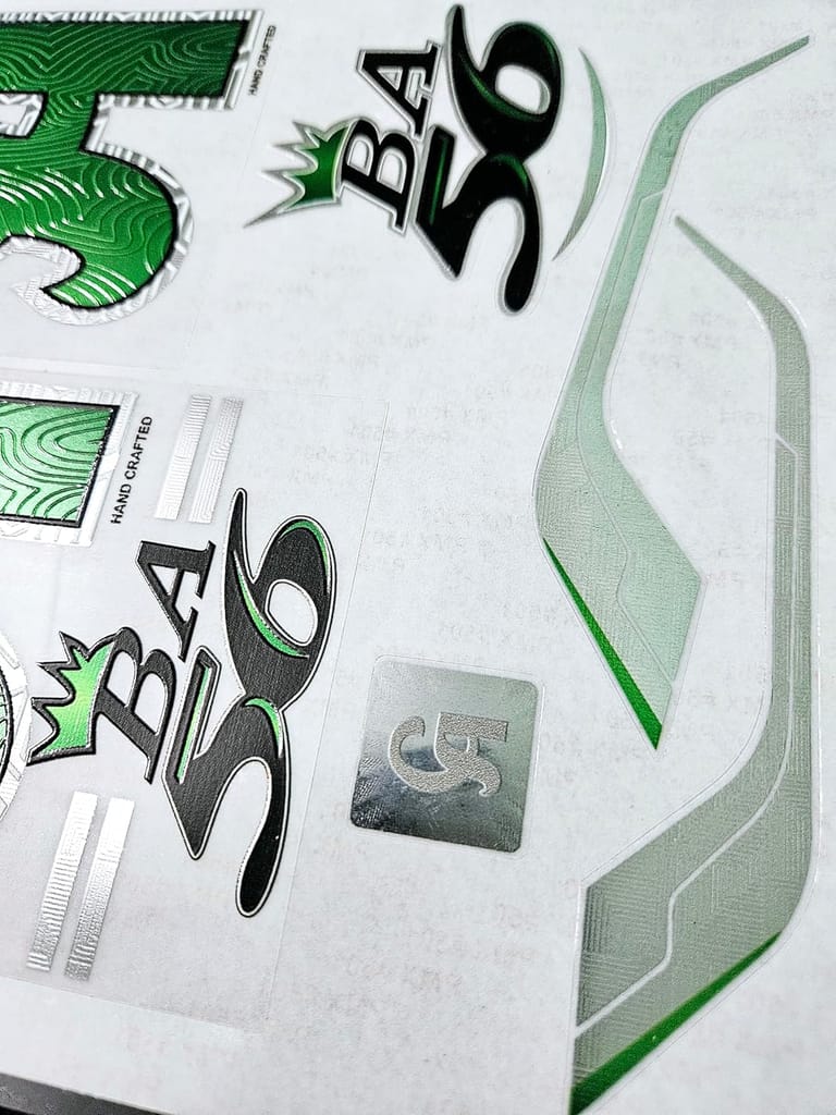 VR3 INTERNATIONAL | Cricket Bat Sticker | 3D Digital Embossed CA Babar Azam Edition | English Willow | Green