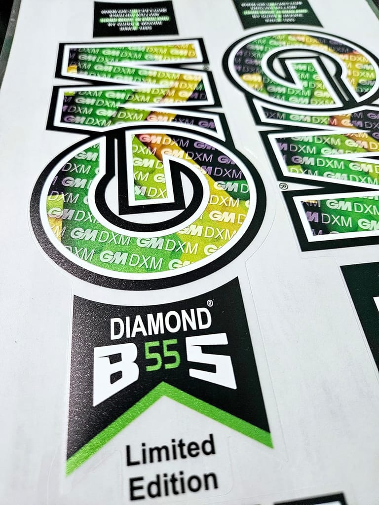 VR3 INTERNATIONAL | Cricket Bat Sticker 4D Digital Embossed English Willow Fiber Tape Sports Accessories Protection, Diamond White