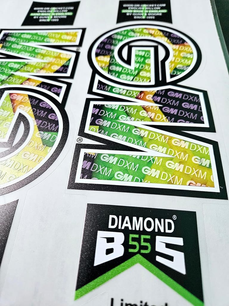 VR3 INTERNATIONAL | Cricket Bat Sticker 4D Digital Embossed English Willow Fiber Tape Sports Accessories Protection, Diamond White