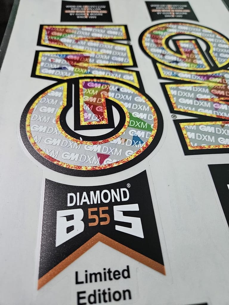 VR3 INTERNATIONAL | Cricket Bat Sticker 4D Digital Embossed English Willow Fiber Tape Sports Accessories Protection, Diamond White