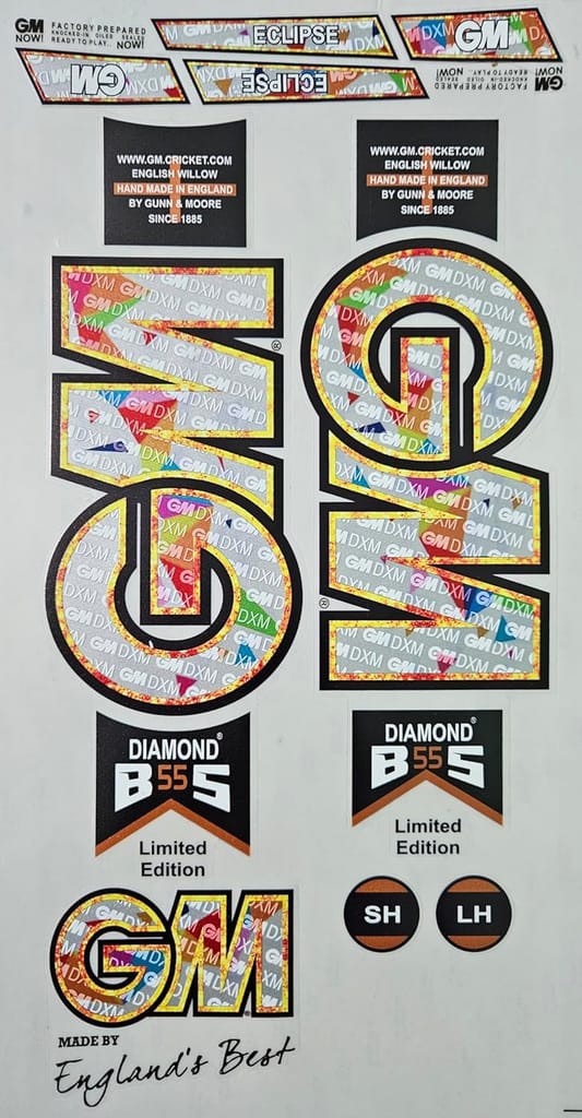 VR3 INTERNATIONAL | Cricket Bat Sticker 4D Digital Embossed English Willow Fiber Tape Sports Accessories Protection, Diamond White