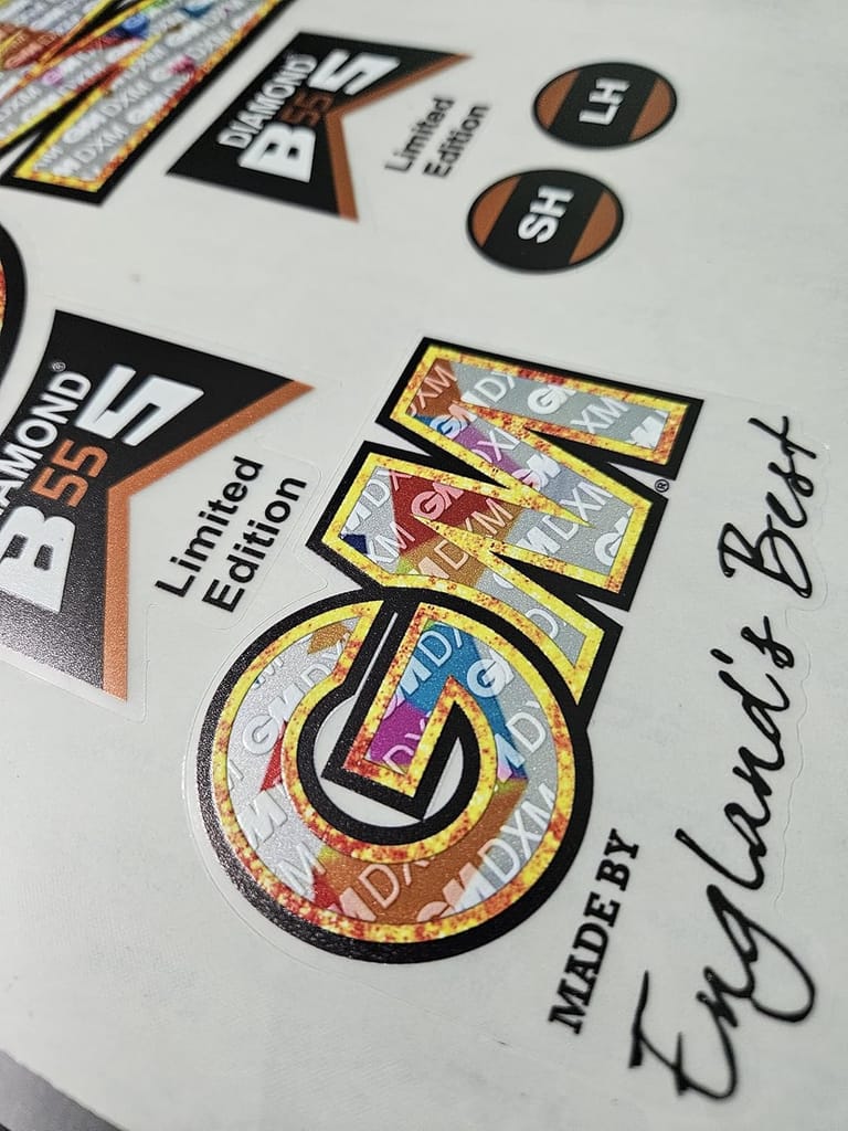 VR3 INTERNATIONAL | Cricket Bat Sticker 4D Digital Embossed English Willow Fiber Tape Sports Accessories Protection, Diamond White