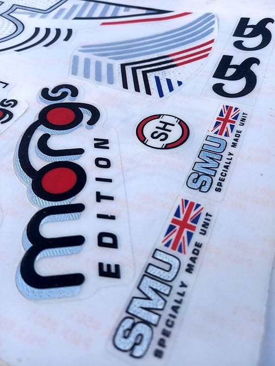 VR3 INTERNATIONAL | 3D CA Morgs Edition | English Willow | Embossed Cricket Bat Sticker | White