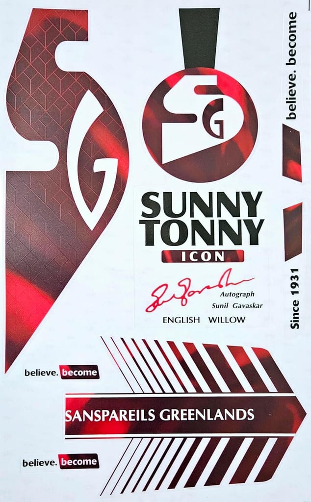 VR3 INTERNATIONAL | Cricket Bat Sticker 4D Digital Embossed English Willow Fiber Tape Sports Accessories Protection, STI Red