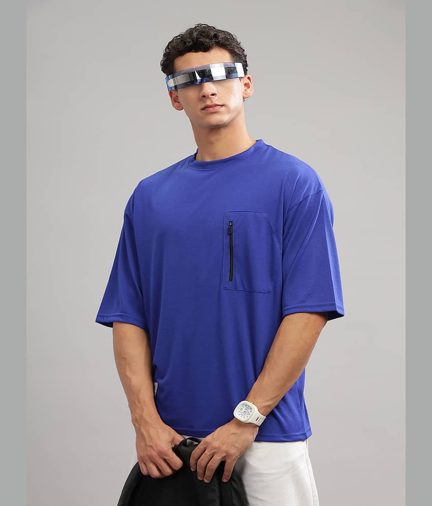 Gritstones Pack of 1 Cotton Blend Oversized Fit Men's T-Shirt ( Red )