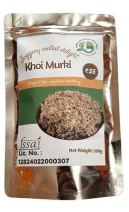 Jaggery Coated Khoi Murki Delight - Perfect Anytime Indian Snack Jaggery Coated Khoi Murki Delight - Perfect Anytime Indian Snack