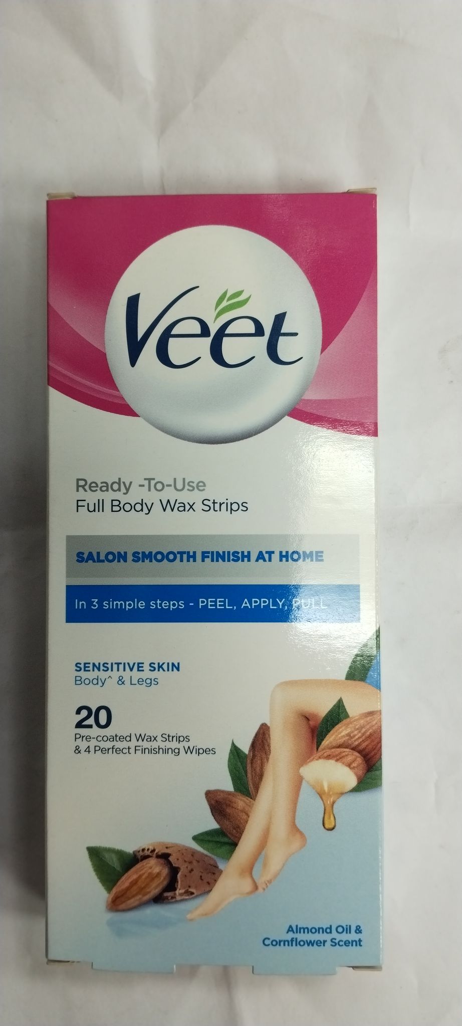 Veet Salon smooth finish at home Full body wax strips Sensitive skin Body & legs 