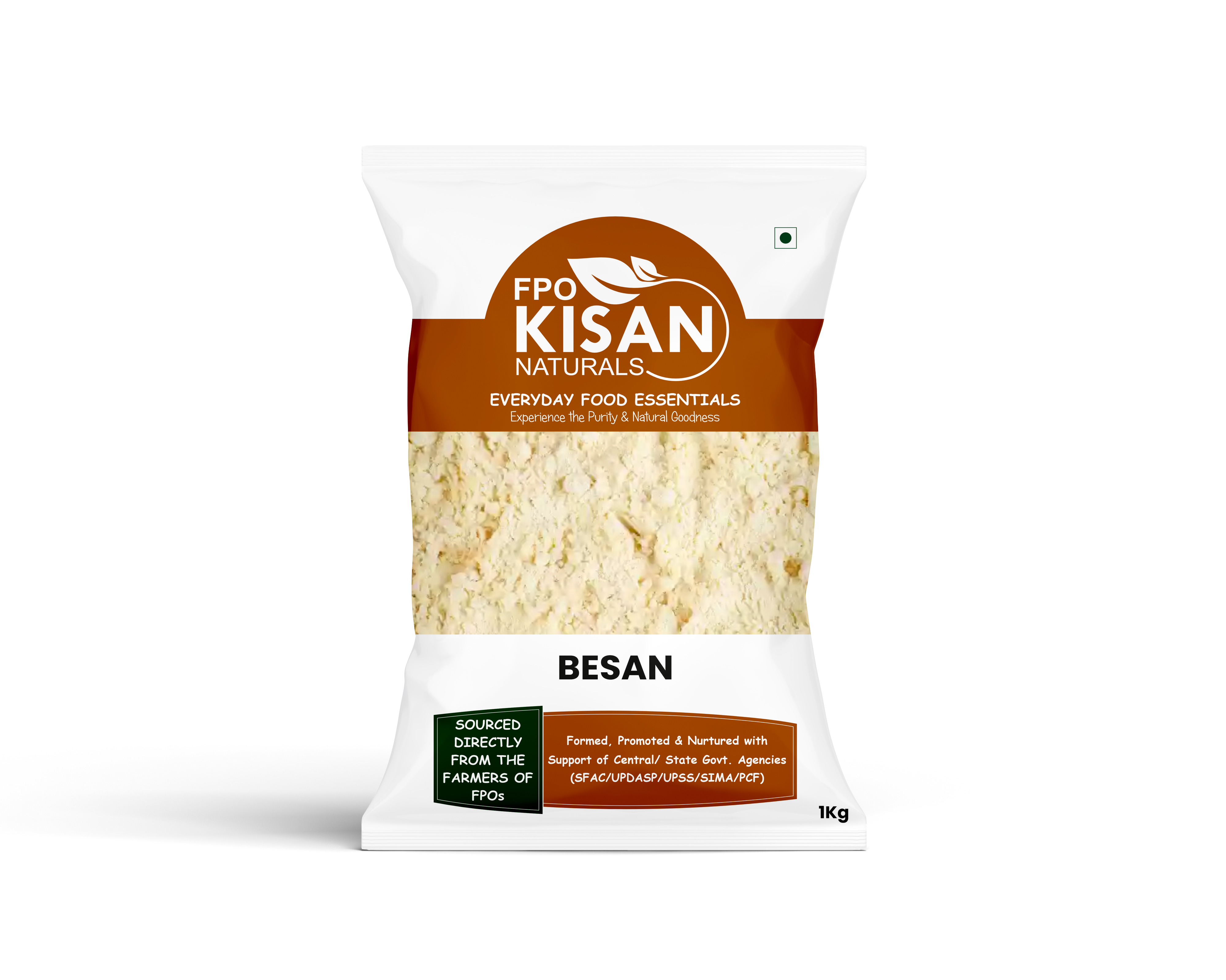 FPO Kisan Naturals Besan (Gram Flour) - Everyday Food Essentials, 1kg