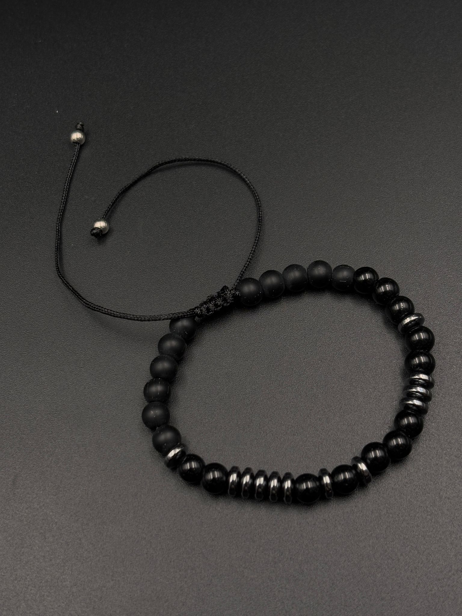 Shades of Beads - Love for Black Beaded Bracelet