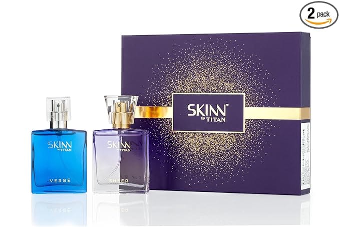 Skinn by Titan Verge and Sheer 25 ML x 2 Nos Perfume for Pair EDP