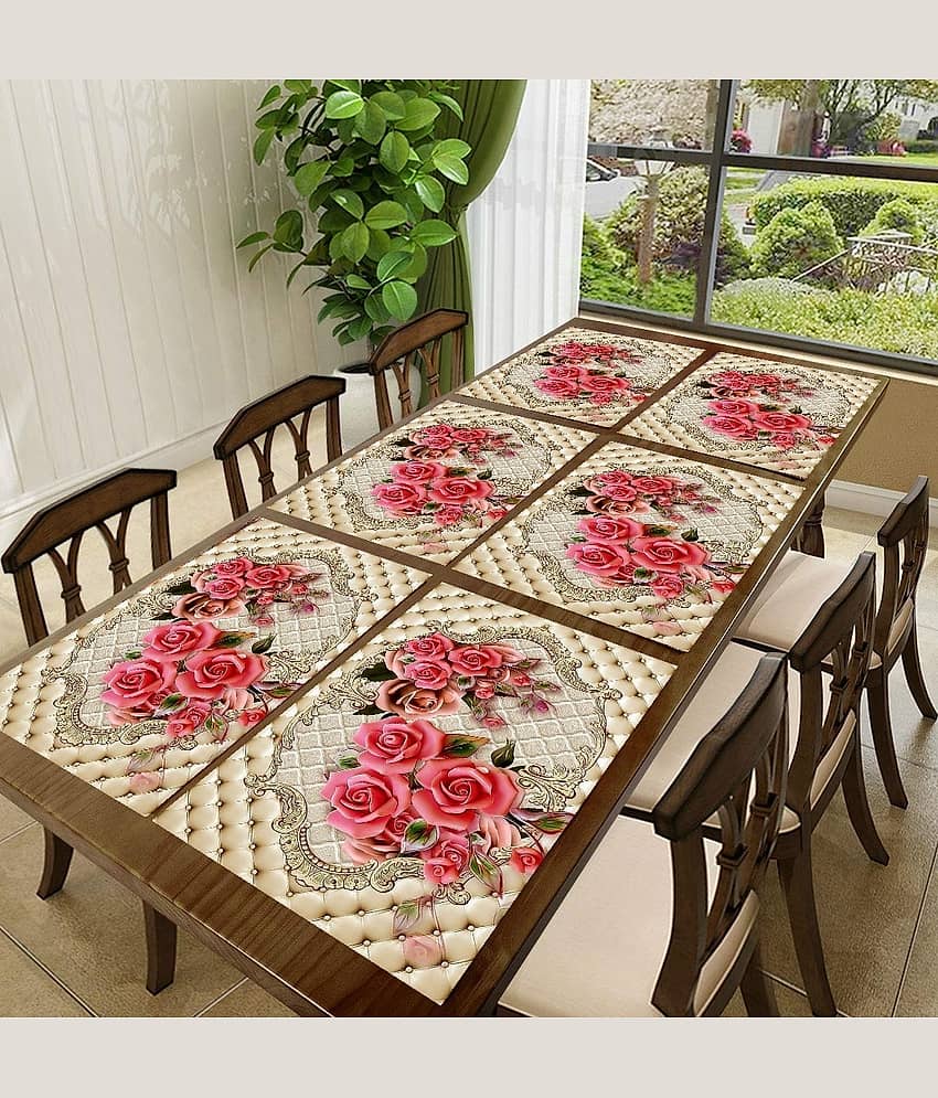 Sanraksshan PVC Solid Rectangle Table Mats ( 40 cm x 32 cm ) Pack of 1 - Multi