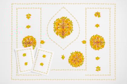 White Embroidered Cotton Bed Cover