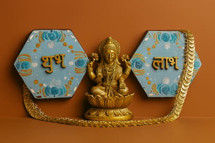Elegant Handcrafted Shubh Labh Wall Decor 
