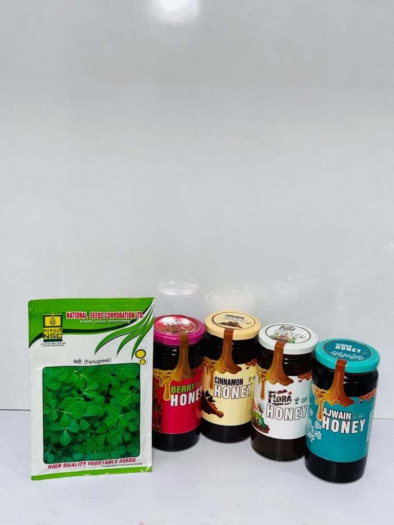Dhamot F.P.O. Honey Jars & Fenugreek Seeds 50 gram (Free) Combo Pack