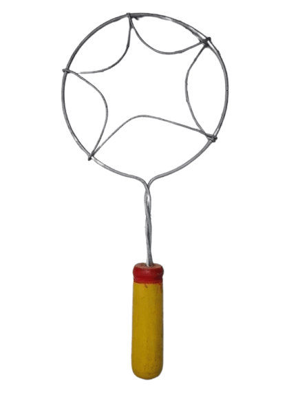 Alluminium Roti Seka Jali Grill with Wooden Handle