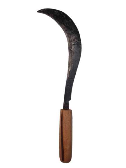 Durable Steel Hand Sickle with Wooden Handle for Gardening & Farming