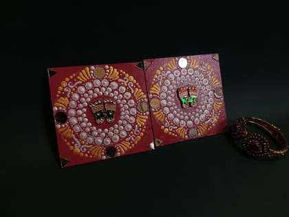 Handcrafted Decorative Lakshmi Charan Paduka Wall Hanging Set