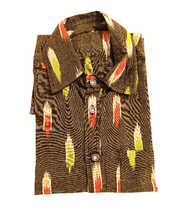 Men's Dark Green Abstract Print Cotton Shirt