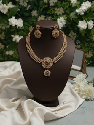 Glamvila AD Stones Jewellery Set
