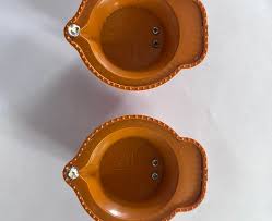 KPM Light Diya with intricate floral design - Set of 6 KPM Light Diya with intricate floral design - Set of 6