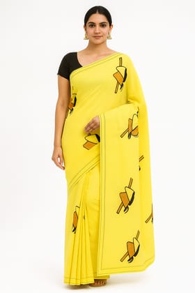 Golden Glow Handcrafted Cotton Saree