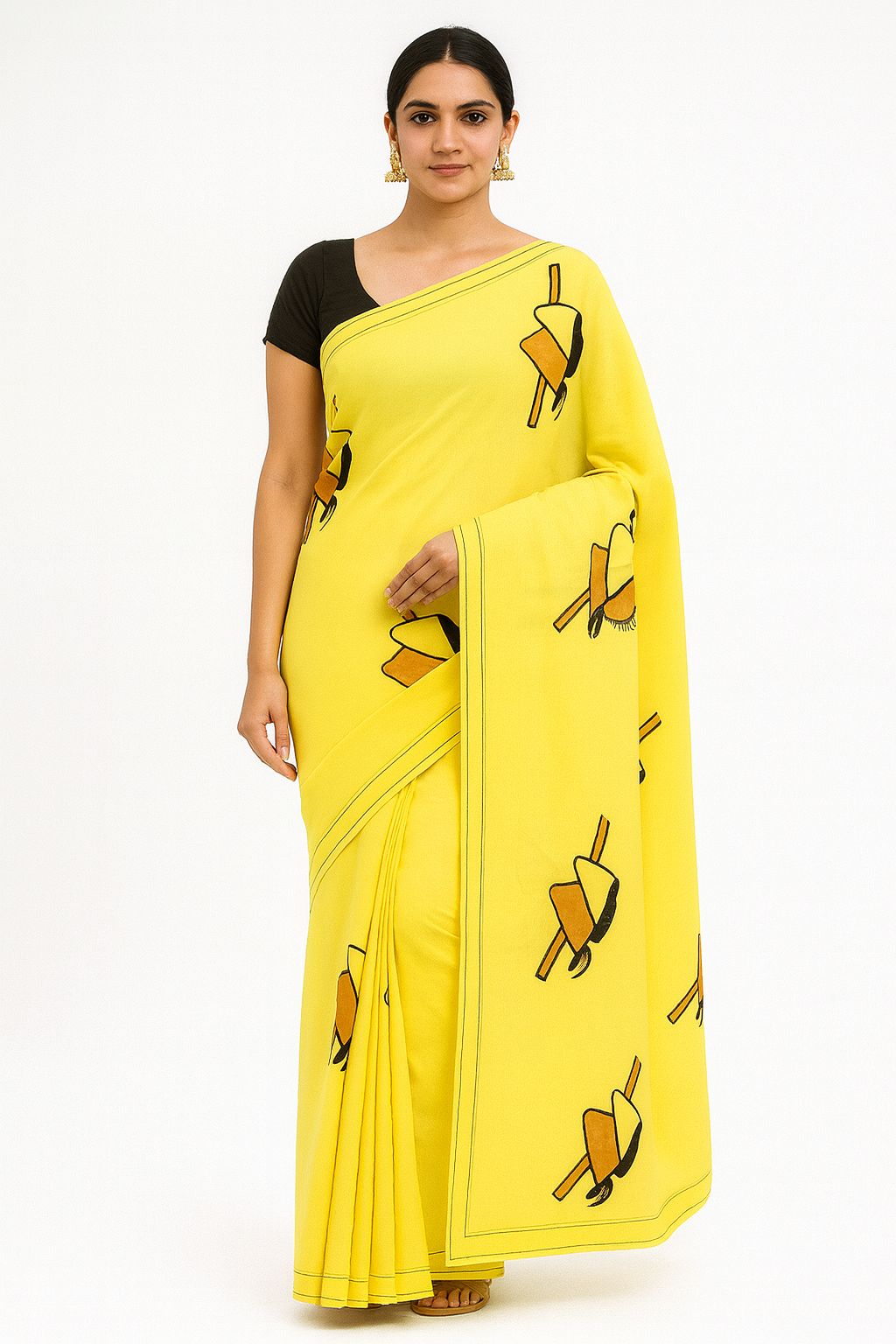 Golden Glow Handcrafted Cotton Saree