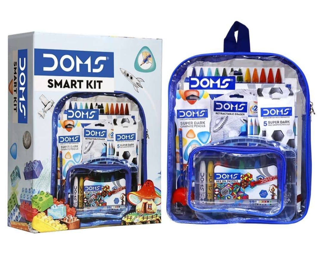 DOMS SMART KIT/ Comes with Transparent zipper bag/ Gifting range for Kids /Return gift for kids