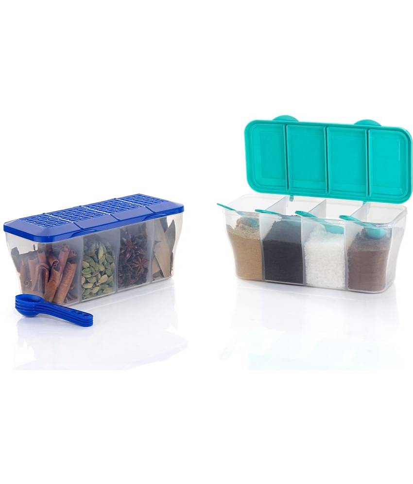 OFFYX - Masala Box PET Multicolor Tea/Coffee/Sugar Container ( Set of 2 )