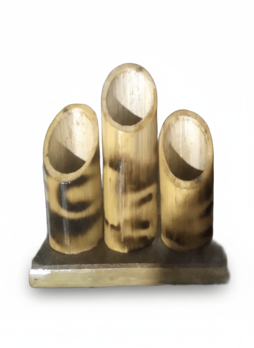 Handmade Natural Bamboo Pen Stand & Desk Organizer