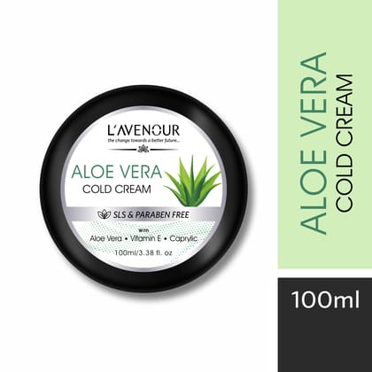 L'avenour Aloe Vera Cold Cream For Dry Skin, Deep Hydration, SLS & Paraben Free Moisturizer - 100ml