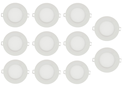 Slim Panel Recessed Ceiling Light - 8w | Shape - Round | Cool White 6000k | Aluminum die cast powder coated white finish | Indoor use only Rooms,Bathrooms,Office etc.