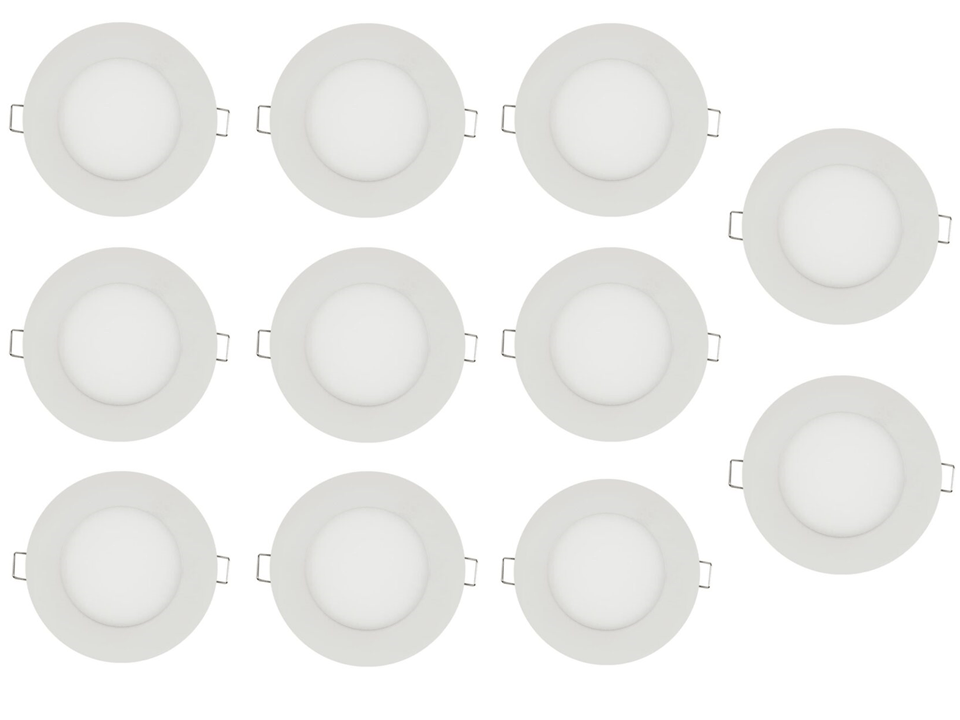 Slim Panel Recessed Ceiling Light - 8w | Shape - Round | Cool White 6000k | Aluminum die cast powder coated white finish | Indoor use only Rooms,Bathrooms,Office etc.