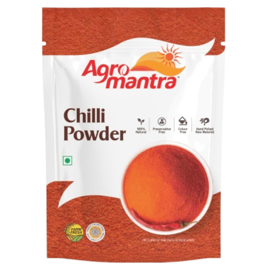 Agro Mantra Chilli Powder 500g | Authentic Indian Spice | Hand-Picked Guntur, Baydgi, Gujarat Chillies | Without Preservatives & Artificial Colour | Vibrant Colour & Rich Heat | Ideal for Curries, Chutneys & Tandoori Dishes (pack of 2)