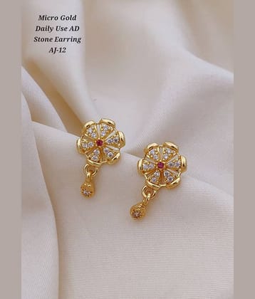 Shivay Fashion Gold Jhumki Earrings ( Pack of 1 )