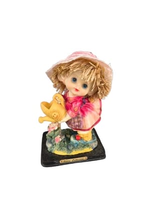 Charming Little Girl Figurine with Watering Can