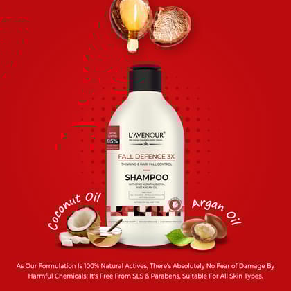 L'avenour Thinning & Hair Fall Control Shampoo With Keratin, Biotin, Argan Oil For Men & Women 300ml
