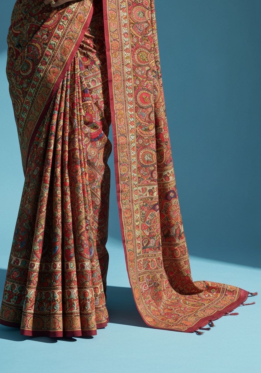 Madhubani print saree