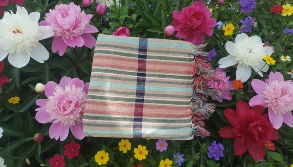 RRR Multicolor Striped Cotton Blend Fabric Towel