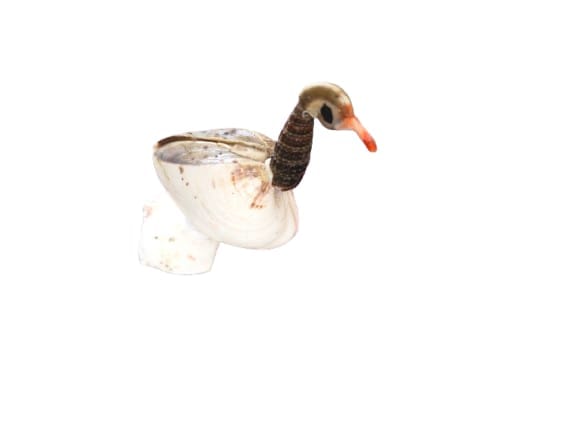 Elegant Ceramic Bird Figurine - Golden Accents, Decorative Collectible