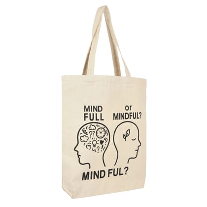 Canvas Reusable Printed Tote Bags - Canvas Heavy Duty Tote Bag with Zipper - Shopping and Daily Use Tote Bag - 300 GSM | 16x14 Inch | Washable - Durable - Lightweight and Foldable | Shoulder Bag