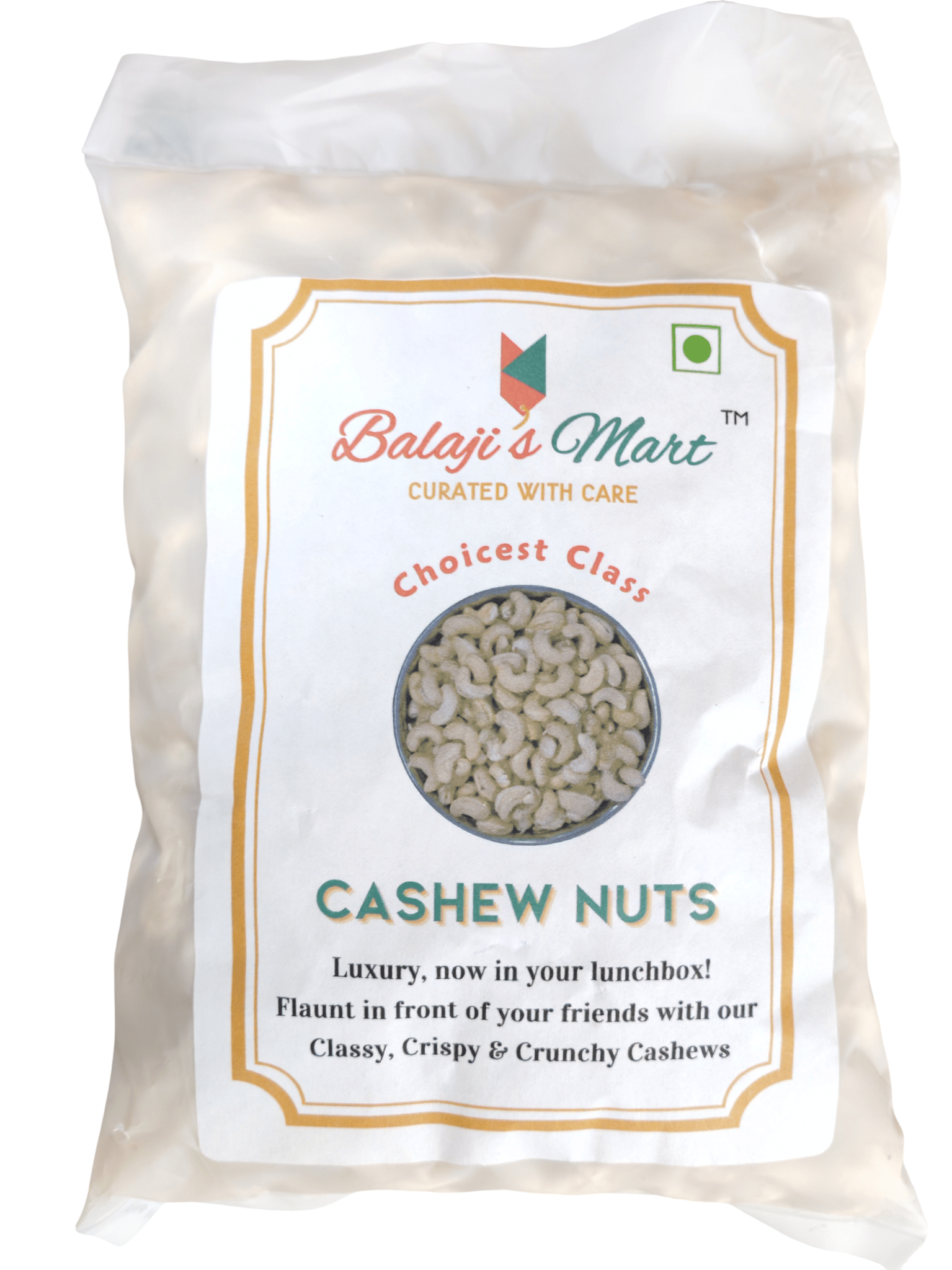 Balaji’s Mart Swadeshi W320 Kaju 454g – Healthy Crunchy Cashew Nuts, Protein‑Rich Dry Fruit
