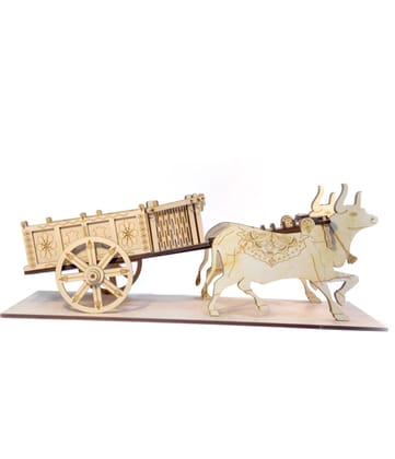 Handcrafted Wooden Bullock Cart Model with Intricate Engravings | Traditional Decor Showpiece Handcrafted Wooden Bullock Cart Model with Intricate Engravings | Traditional Decor Showpiece