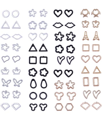 Stud Earring Stylish Multicolor Multi Designe Set Of 36 Earrings for girls