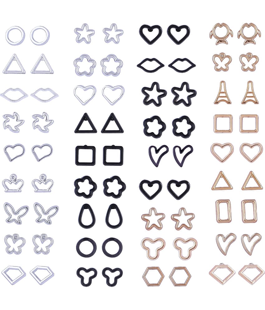 Stud Earring Stylish Multicolor Multi Designe Set Of 36 Earrings for girls