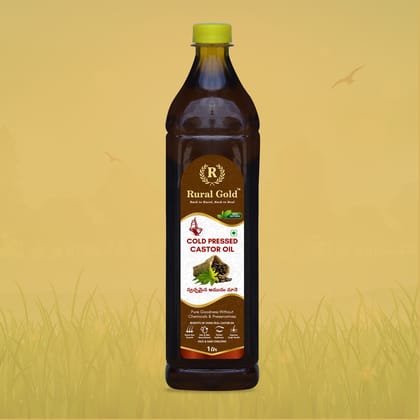  100% Pure Cold Pressed Castor Oil for Hair, Skin, and Body - 1 LTR