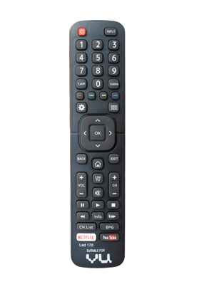 V3Deals Compatible VU/Lloyd/Hisence/China/Chinese LED/LCD TV Remote Control with Netflix, YouTube Hotkeys - Match Each Button and Layout with Your Old Remote Before Ordering (VU LED 170) V3Deals Compatible VU/Lloyd/Hisence/China/Chinese LED/LCD TV Remote Control with Netflix, YouTube Hotkeys - Match Each Button and Layout with Your Old Remote Before Ordering (VU LED 170)