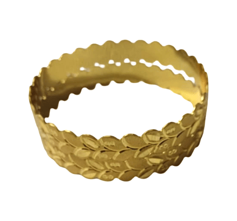 Gold Plated Leaf Design Bangle Bracelet for Women - Ethnic Traditional Jewelry - Bangles & Bracelets | Buy online on ZillyBuy